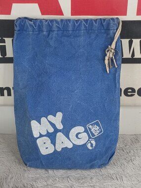 VTG Jack in the Box My Bag Canvas Drawstring Pouch RARE 70s 80s Promo w/ Toy Key